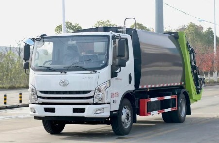 上汽躍進C500國六8方壓縮式垃圾車_壓縮式垃圾車生產廠家